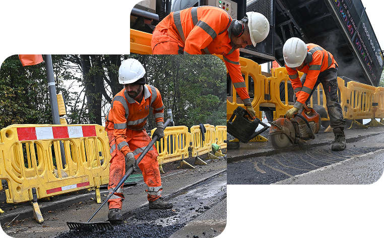 United Networks Group worker build road